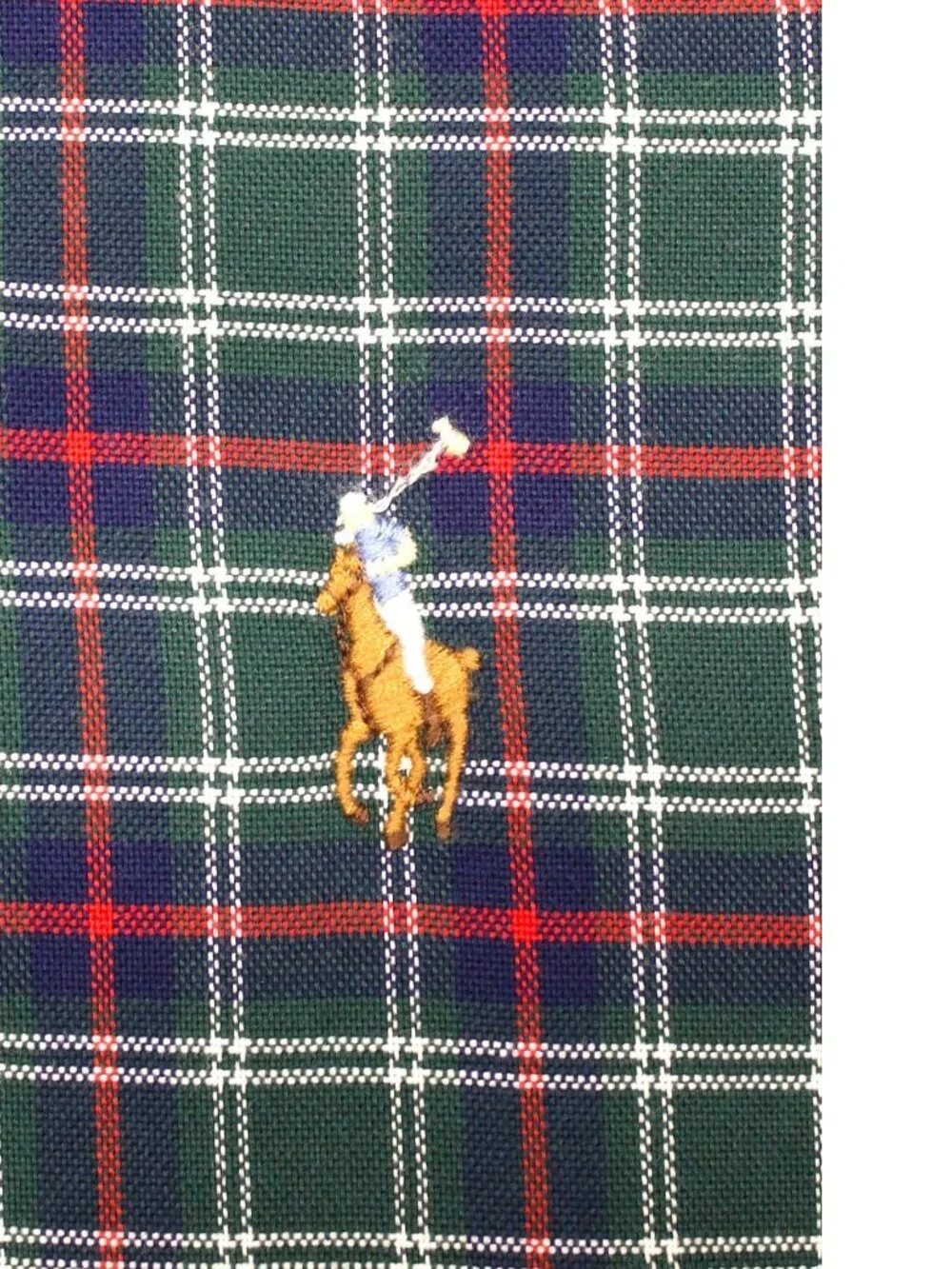 BIG 3XL, 3XB POLO RALPH LAUREN REGULAR FIT SHIRT GREEN & RED PLAID 100% COTTON